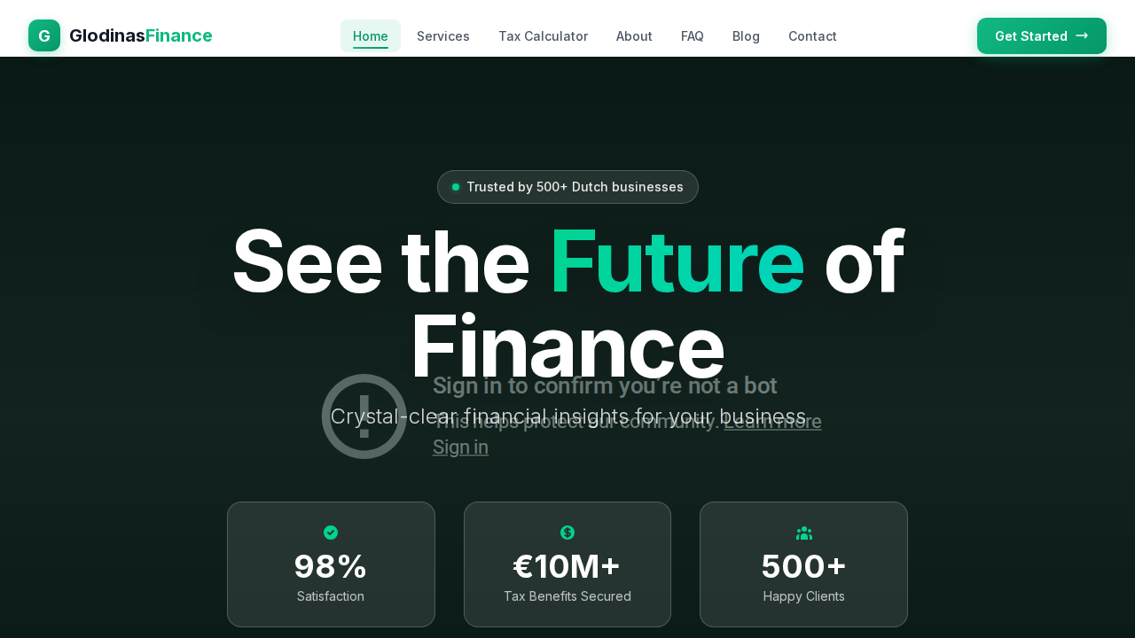 Glodinas Finance Website